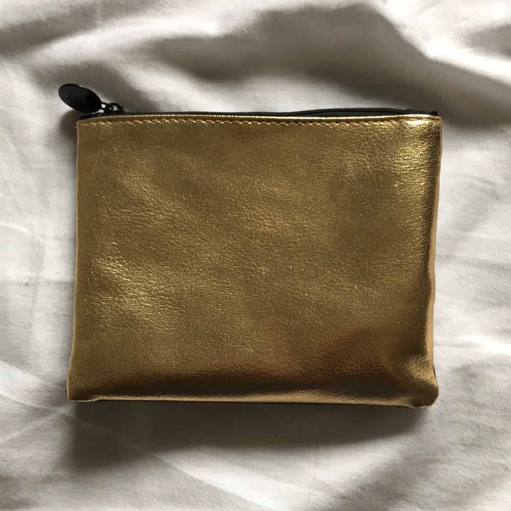 Black and gold accessories pouch